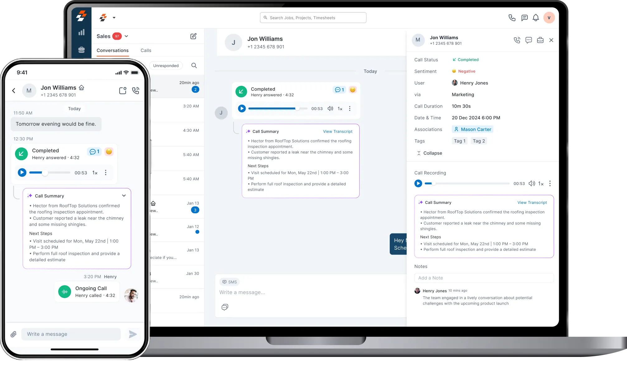 Zuper Connect — unified communications