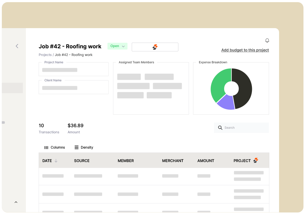 Manage job costs and budgets