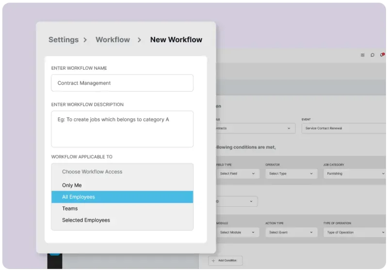 Mobile checklist interface showing technician completing on-site inspection fields