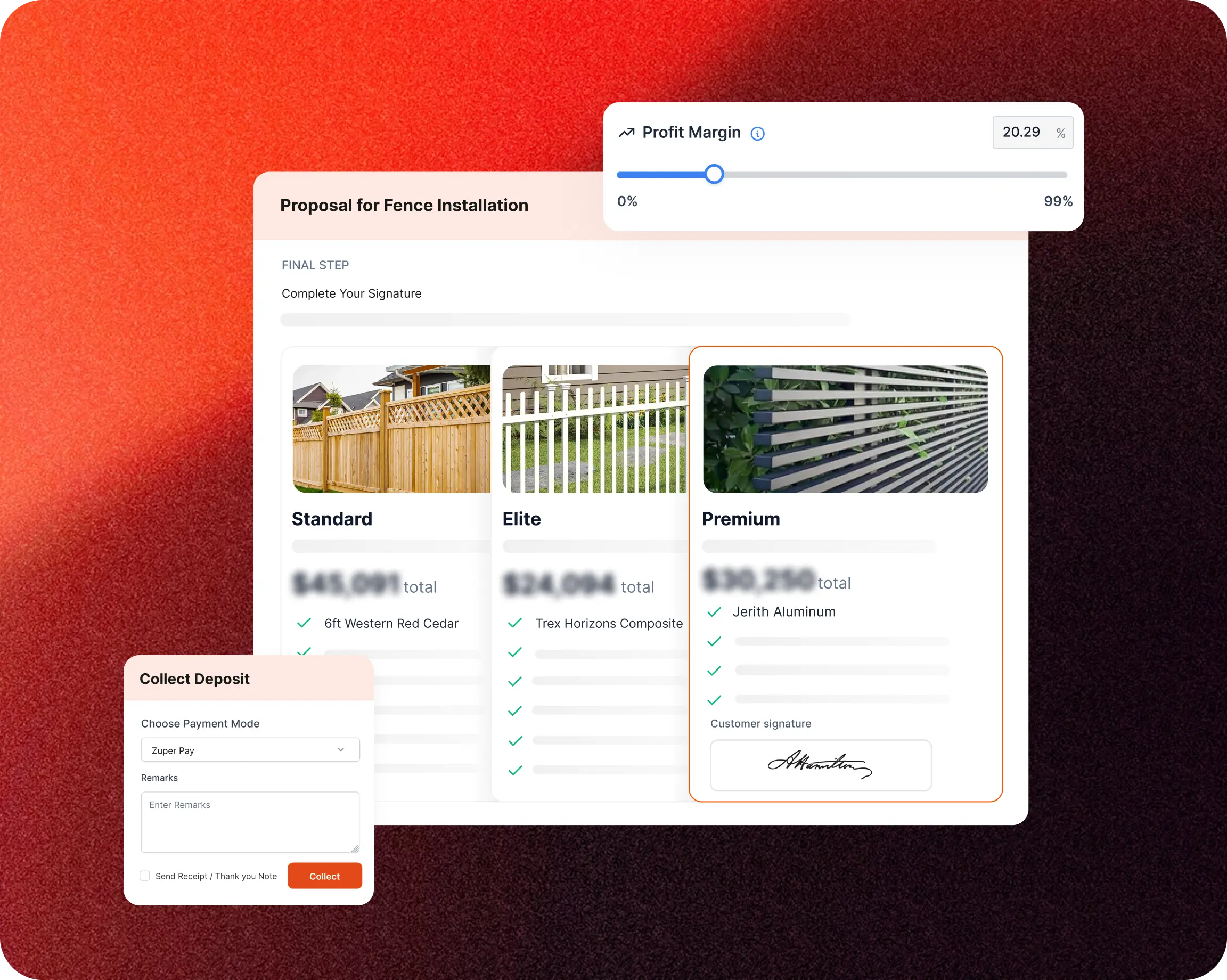 Inspection checklist interface