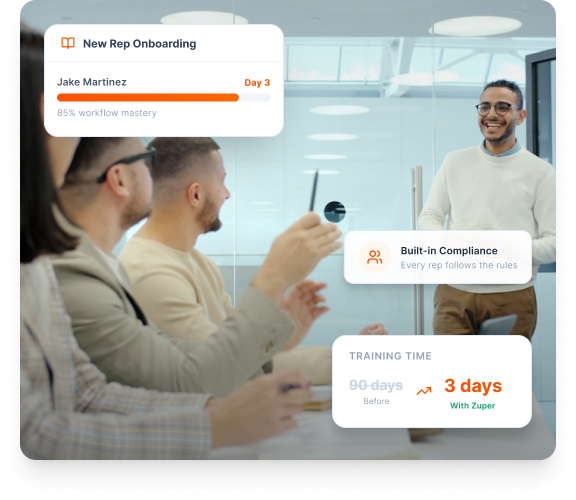 Training and onboarding workflow interface
