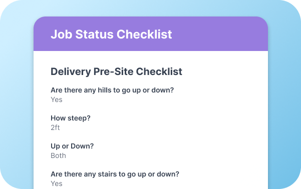 Automated job status checklist