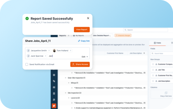 Zuper mobile app on smartphone