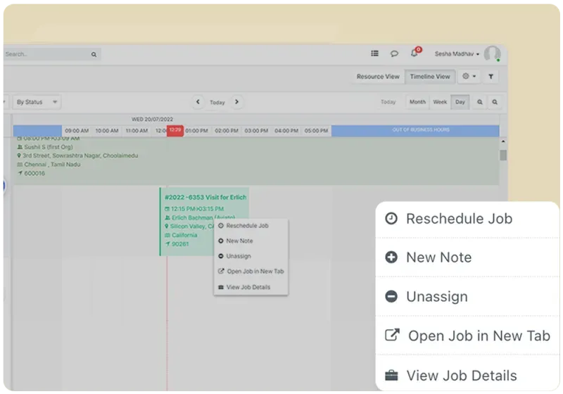 Preventive maintenance scheduling dashboard