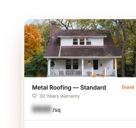 Instant estimates dashboard for roofing leads